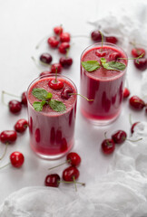 Cherry smoothie, Summer Cooler, Drink, Bright Setup