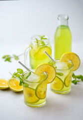 Lemon Pudhina Yellow Mellow, Summer Cooler, Drink, Bright Setup