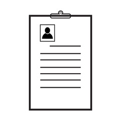 job application business document icon vector on white background.