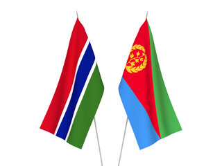Republic of Gambia and Eritrea flags