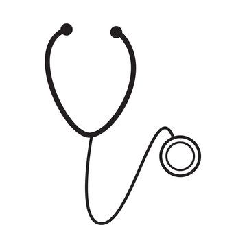 stetoskop icon vector on white background.