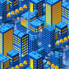 The night city people background 3D neon ultraviolet