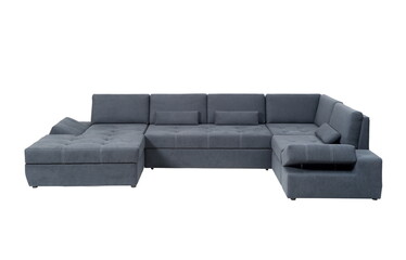 Obraz premium Large gray sofa on white background isolated