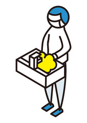 手洗いをする人