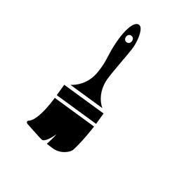 The tool paint brush single silhouette icon for design