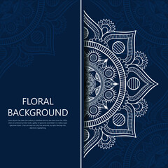 Floral mandala background design