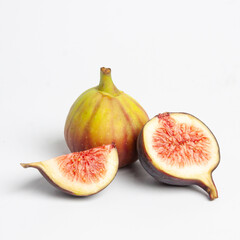 fig fruit on white background