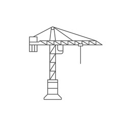 Construction crane line outline icon