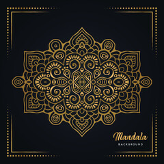 Golden background with Mandala