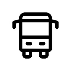 school bus icon lines tyle vector