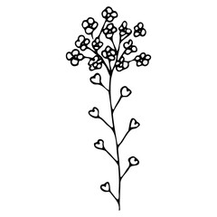  Vector illustration of a flower in doodle style