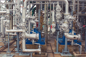 Pipe line oil and gas valves at gas plant pressure safety valve selective