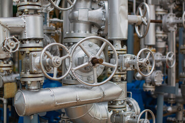 Pipe line oil and gas valves at gas plant pressure safety valve selective