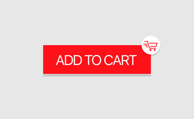 Add to cart button Shopping cart icon Flat design