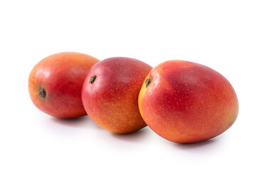 Beautiful delicious mango isolated on white table background.