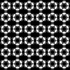 seamless pattern white geometric isolated n black background, elegant style vector