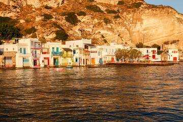 Colourful Houses in the Small Village of Klima on the Island of Milos, Cyclades, Greece
