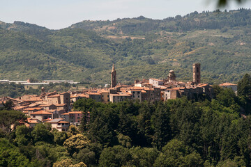 Italia, Toscana, Monte Amiata, il paese di Castel del Piano (GR)