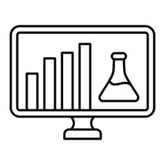 Vector Chemical Report Outline Icon Design