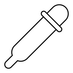 Vector Dropper Outline Icon Design