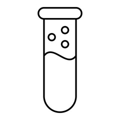 Vector Test Tubes Outline Icon Design
