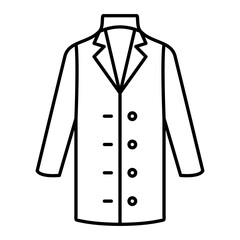 Vector Lab Coat Outline Icon Design