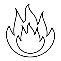 Vector Burning Outline Icon Design