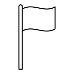 Vector Flag Outline Icon Design