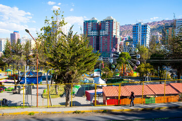 Obraz premium The view on the center of La Paz, Bolivia - South America