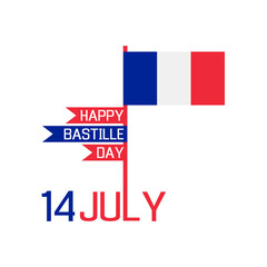 14 july bastille day, french national day, vector banner