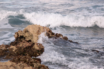 Cancun view from Isla Mujeres with the ocean in between.