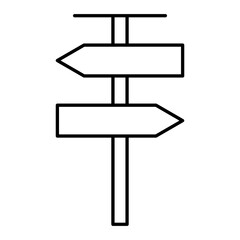Vector Directions Outline Icon Design