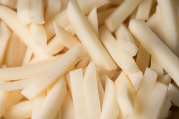 Sliced ​​potatoes as background or texture