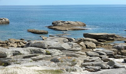 les rochers à Lesconil en Finistère Cornouaille Bretagne France	