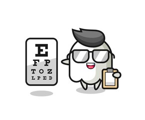 Illustration of ghost mascot as an ophthalmology