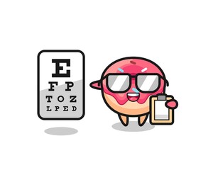 Illustration of doughnut mascot as an ophthalmology