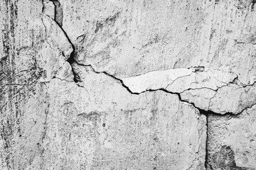 Texture of a concrete wall with cracks and scratches which can be used as a background