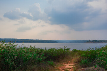 clouds over the lake