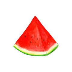 Clip art of watermelon in watercolor.