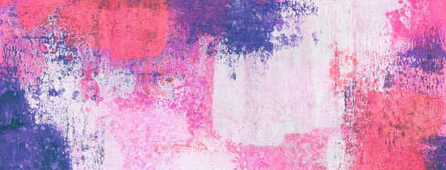 Abstract art. Versatile artistic backdrop for creative design projects: posters, banners, cards, websites, invitations, magazines, wallpapers. Pink and violet colors. Unusual texture.