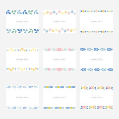 花 手書き装飾フレーム イラスト素材 / vector eps