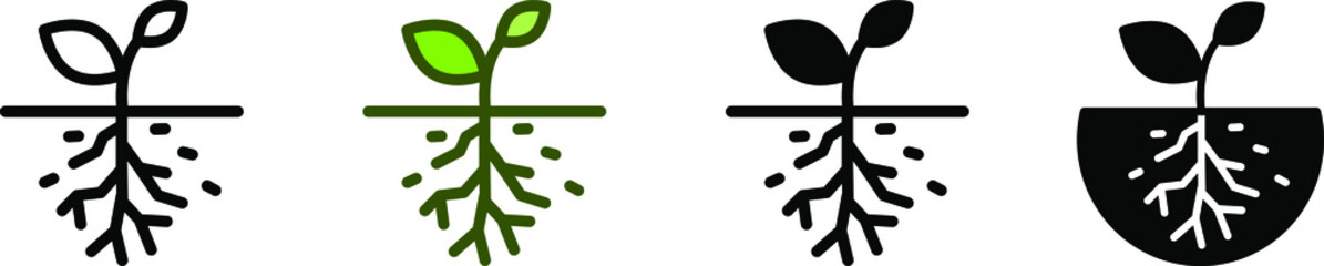 root icon , vector illustration