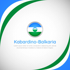Abstract Kabardino-Balkaria country flag background with creative happy national day of Kabardino-Balkaria vector illustration