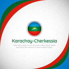 Creative happy national day of Karachay-Cherkessia vector illustration