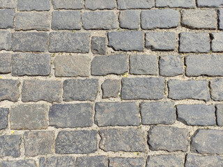 Paving stones on the Red Square in Moscow, background texture