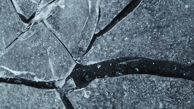 Super Slow Motion Shot of Ice Crushing at 1000 fps.