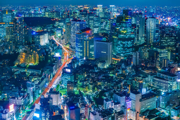 東京の夜景 - obrazy, fototapety, plakaty
