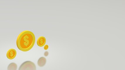 3D Coins Banner for commercial use