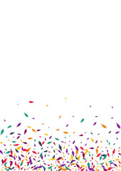 Bright Confetti Vector White Background. Orange Foliage Botany Template. Eco Leaf Backdrop. Green Confetti Illustration.