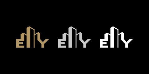 Building Construction Real Estate logo initials EY